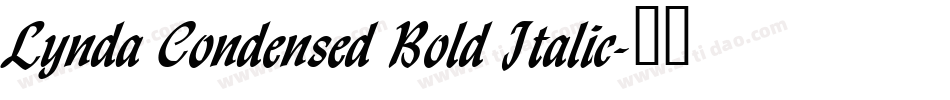 Lynda Condensed Bold Italic字体转换